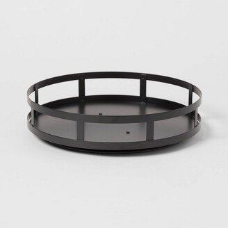 1-Tier Metal Lazy Susan Turntable Black - Brightroom™