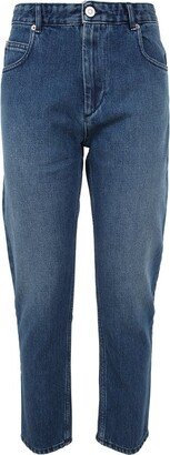 Mid-Rise Straight-Leg Jeans-AG