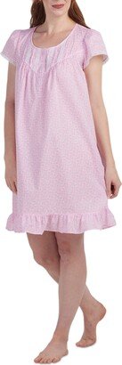 Women's Cotton Ruffled-Hem Nightgown