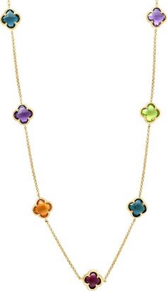 Multi-Gemstone Clover 18 Statement Necklace (17-1/2 ct. t.w.) in 14k Gold