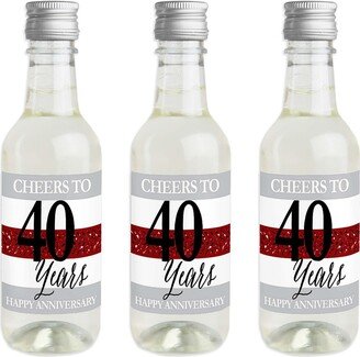 Big Dot Of Happiness We Still Do 40th Wedding Anniversary Mini Wine Bottle Stickers Favor Gift 16 Ct