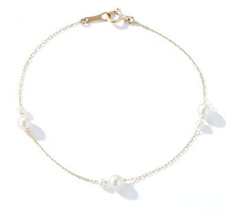 14k Gold Akoya Pearl Chain Bracelet