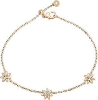 Audrey by Aurate Diamond Flower Link Bracelet (1/6 ct. t.w.) in Gold Vermeil, Created for Macy's