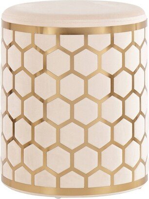 Honeycomb Glam Ottoman