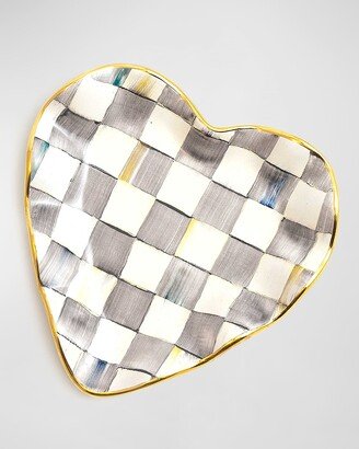 Sterling Check Heart Plate