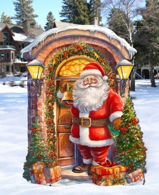 Knocking the Door Santa 32 Christmas Outdoor Lawn Decor G. DeBrekht