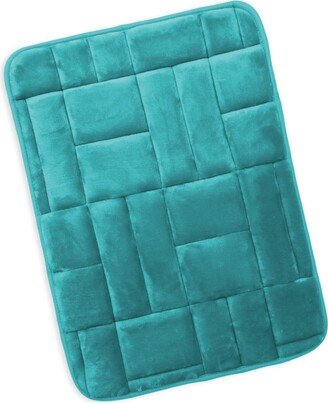 Ultra Soft Non-Slip Plush Memory Foam Bath Rug - Small 17x24 - Tiled Design