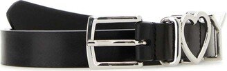 Heart-Motif Buckled Belt