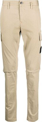 Compass-patch straight-leg trousers-AA