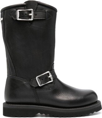 Corral buckle-fastening leather boots