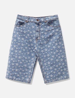 Unisex Denim Jacquard Shorts