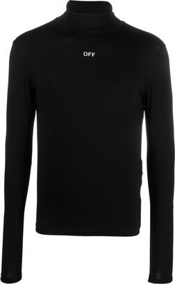 Logo-Print Roll-Neck Jumper-AB