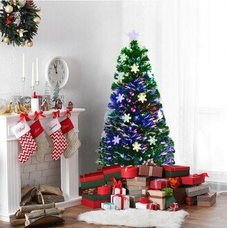 Pre-Lit Fiber Optic Christmas Tree Multicolor Lights 4FT