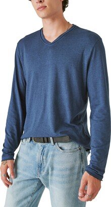 Men's Venice Burnout Long Sleeve V Neck