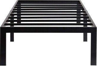 Twin 18-inch High Heavy Duty Black Metal Platform Bed Frame