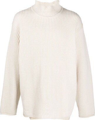 There Was One Mock-Neck Ribbed Jumper-AA