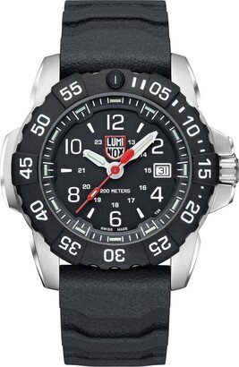 Men's Swiss Navy Seal Rsc Black Rubber Strap Watch 45mm