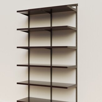 Elfa Decor 4'x12 Basic Shelving Walnut & Graphite