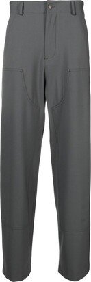 Wide-Leg Cotton Trousers-AV