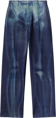 Runway Body Scan tailored denim trousers