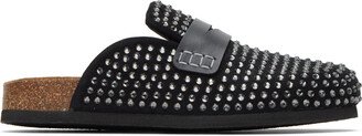 Black Crystal Loafers