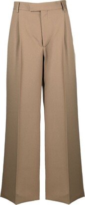 Cotton wide-leg trousers-AA