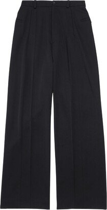 Wool Wide-Leg Trousers-AC