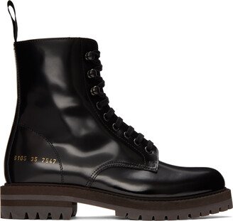 Black Combat Ankle Boots