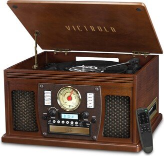 Innovative Technology Victrola Wood 8-in-1 Nostalgic Bluetooth Record Player