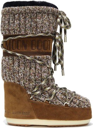 Icon knitted snow boots