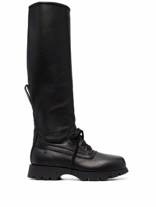 Knee-High Combat Boots