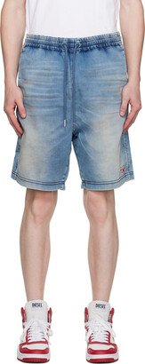 Blue D-Boxy-Ne Denim Shorts