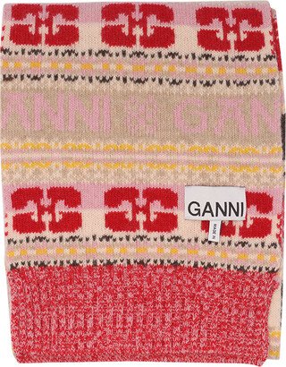 Graphic Wool Scarf-AA