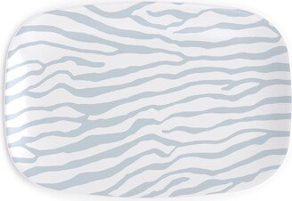 Serving Platters: Brackenbury Beach Custom - Blue Serving Platter, Gray