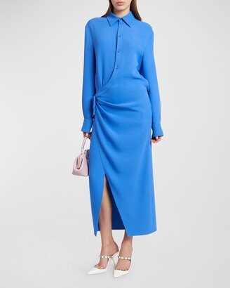 Cady Couture Wrapped Midi Shirtdress