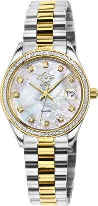 Women's Naples Swiss Quartz Diamond Two-Toned Ss Ipyg Stainless Steel Bracelet Watch 32mm