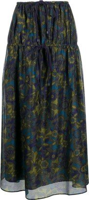 Valerio floral-print maxi skirt