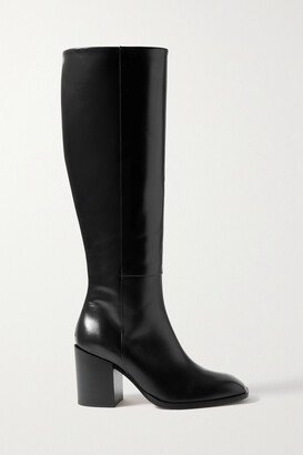 Teresa Leather Knee Boots - Black