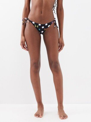X Dua Lipa Polka-dot Butterfly-print Bikini Briefs