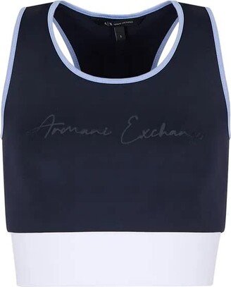 A|X Armani Exchange Women's Technical Jersey Cropped Top