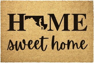 Maryland State Doormat Home Sweet Door Mat Outdoor Rug Decor Housewarming Summer Winter Christmas House Gift