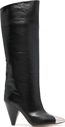 Lilezio 95mm leather knee-high boots