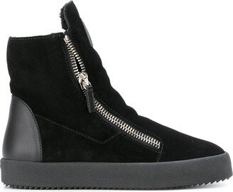 Shearling Lined Hi-Top Sneakers