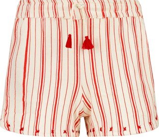 Boutique Kaotique Moroccan Red Stripped Beach Shorts