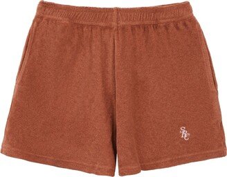 Logo-Embroidered Towelling-Finish Shorts