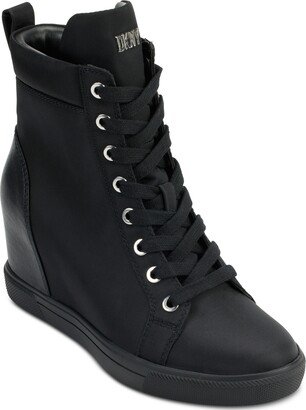 Women's Calz Lace-Up High-Top Wedge Sneakers