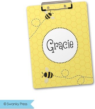 Personalized, Monogrammed Clipboard - Bee, Bumblebee With Honeycomb