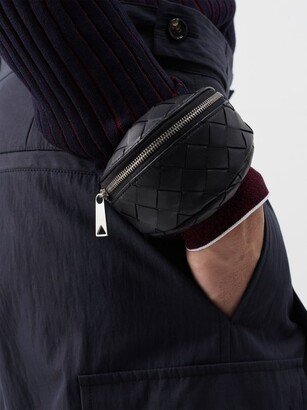 Intrecciato-leather Wrist Pouch