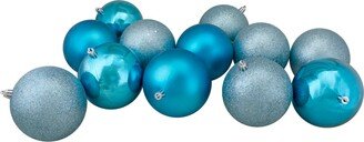 Northlight 32 Count Shatterproof 4-finish Christmas Ball Ornaments 80mm Set, 3.25