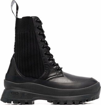 Trace lace-up combat boots